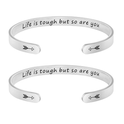 Life Is Tough But So Are You Set of 2 Bracelets
