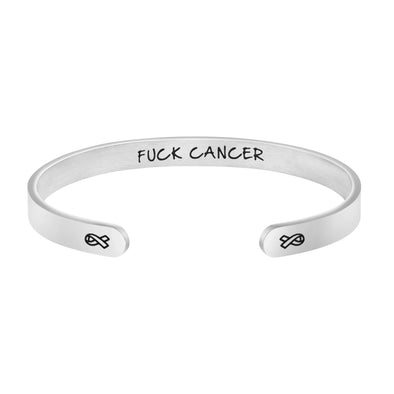 bracelet that says fuck cancer