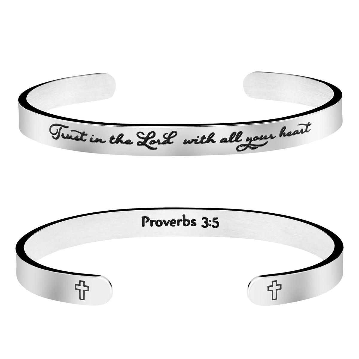 Trust In The Lord Womens Religious Healing Bolo Bracelet