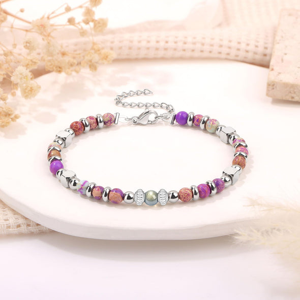 You are braver than you believe stronger than you seen and smarter than you think 4mm colorful imperial jasper stainless steel beads bracelets