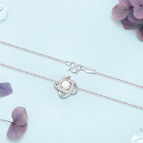 You are braver than you believe stronger than you seen and smarter than you think love knot necklace
