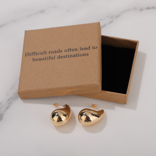 Difficult roads often lead to beautiful destinations Earrings for Friend Encouragement Gift Motivational Jewelry
