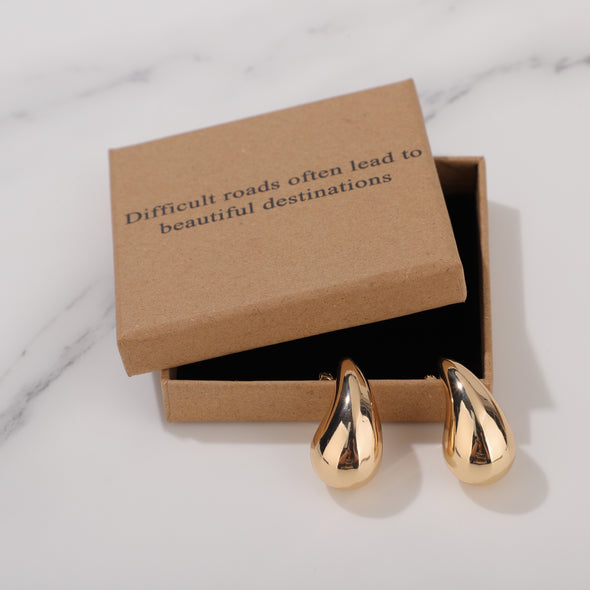 Difficult roads often lead to beautiful destinations Earrings for Friend Encouragement Gift Motivational Jewelry