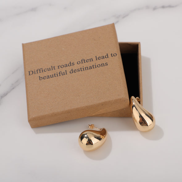 Difficult roads often lead to beautiful destinations Earrings for Friend Encouragement Gift Motivational Jewelry