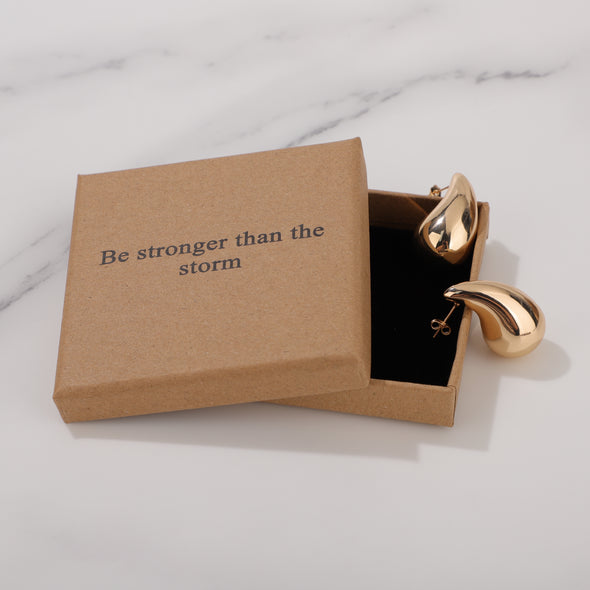 Be Stronger Than The Storm Earrings for Friend Encouragement Gift Motivational Jewelry