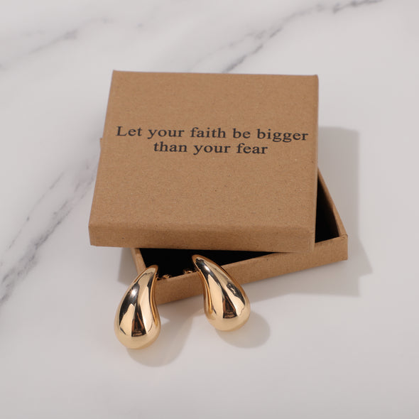 Let your faith be bigger than your fear Earrings for Friend Encouragement Gift Motivational Jewelry