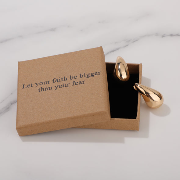 Let your faith be bigger than your fear Earrings for Friend Encouragement Gift Motivational Jewelry