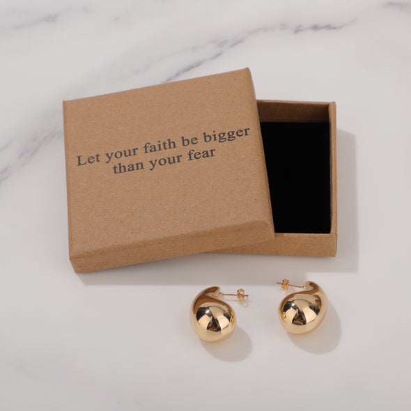 Let your faith be bigger than your fear Earrings for Friend Encouragement Gift Motivational Jewelry