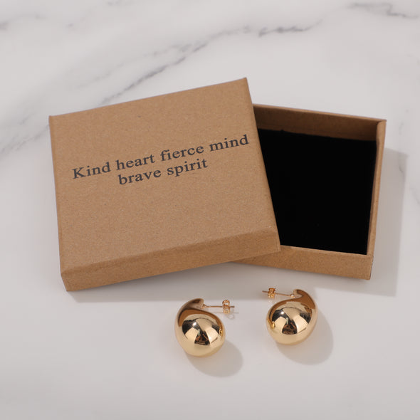 Kind heart fierce mind brave spirit Earrings for Friend Encouragement Gift Motivational Jewelry