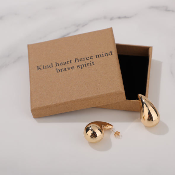 Kind heart fierce mind brave spirit Earrings for Friend Encouragement Gift Motivational Jewelry