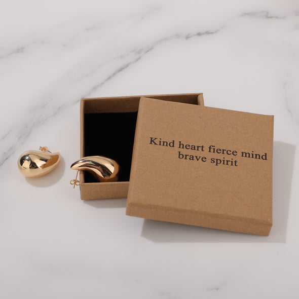 Kind heart fierce mind brave spirit Earrings for Friend Encouragement Gift Motivational Jewelry