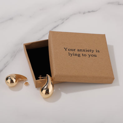 Your anxiety is lying to you Earrings for Friend Encouragement Gift Motivational Jewelry