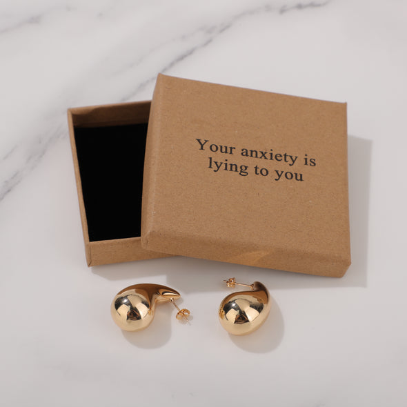 Your anxiety is lying to you Earrings for Friend Encouragement Gift Motivational Jewelry