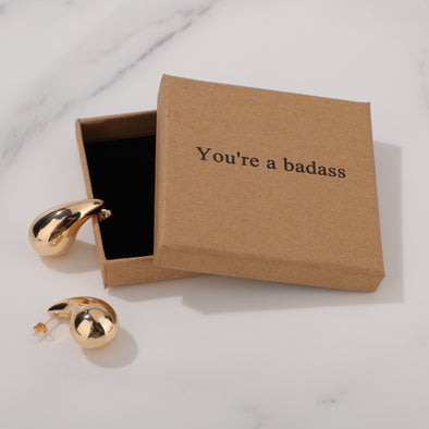 You're a badass Earrings for Friend Encouragement Gift Motivational Jewelry