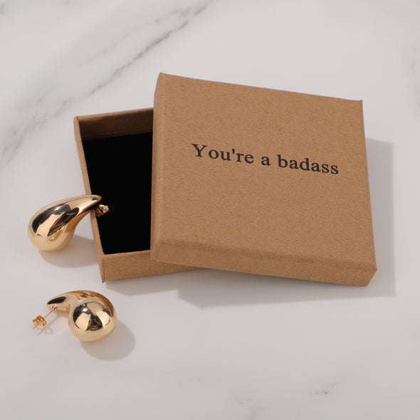 You're a badass Earrings for Friend Encouragement Gift Motivational Jewelry
