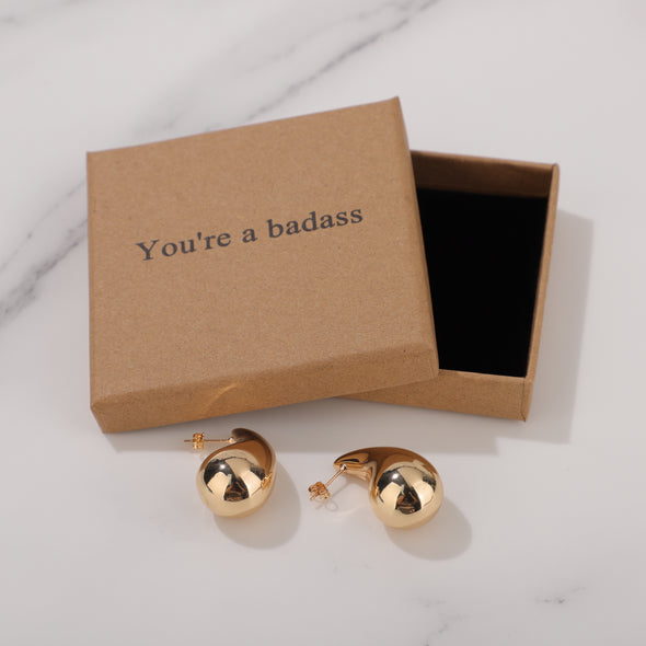 You're a badass Earrings for Friend Encouragement Gift Motivational Jewelry
