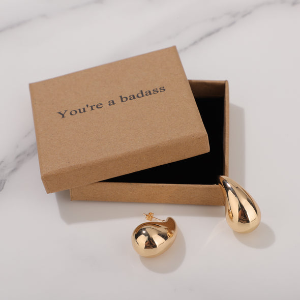 You're a badass Earrings for Friend Encouragement Gift Motivational Jewelry