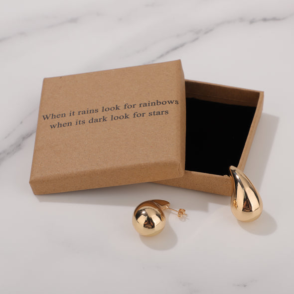 When it rains look for rainbows when its dark look for stars Earrings for Friend Encouragement Gift Motivational Jewelry