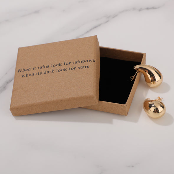 When it rains look for rainbows when its dark look for stars Earrings for Friend Encouragement Gift Motivational Jewelry