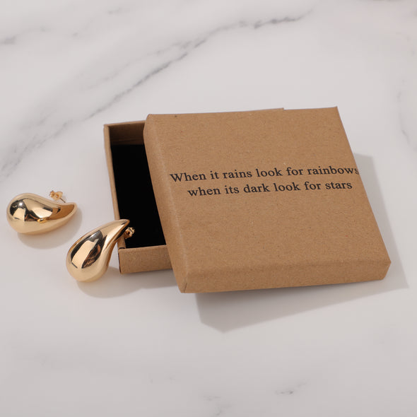 When it rains look for rainbows when its dark look for stars Earrings for Friend Encouragement Gift Motivational Jewelry