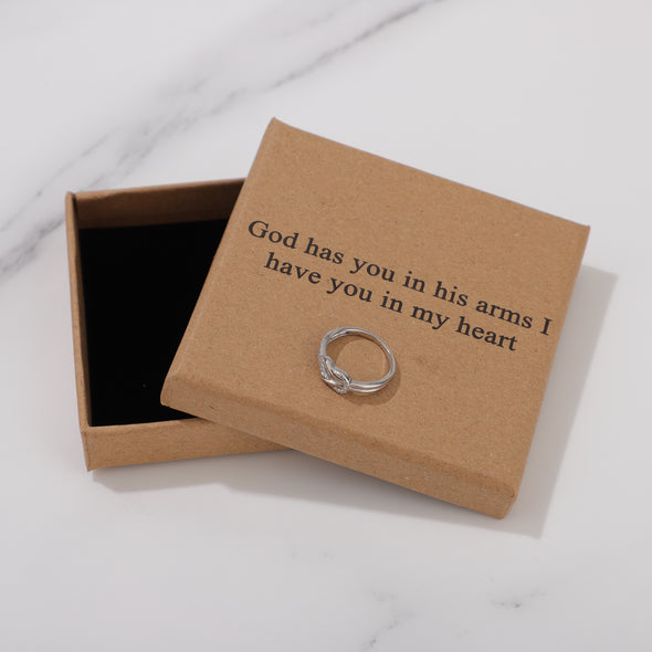 God has you in his arms I have you in my heart Ring for Friend Encouragement Gift Motivational Jewelry