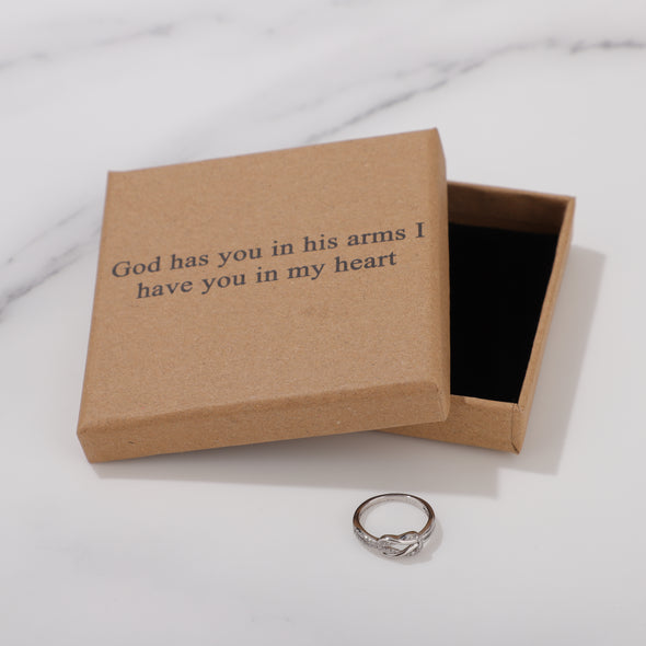 God has you in his arms I have you in my heart Ring for Friend Encouragement Gift Motivational Jewelry