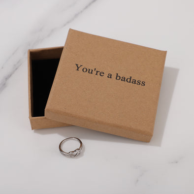 You're a badass Ring for Friend Encouragement Gift Motivational Jewelry