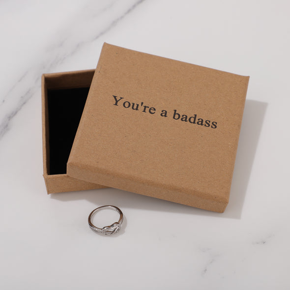 You're a badass Ring for Friend Encouragement Gift Motivational Jewelry