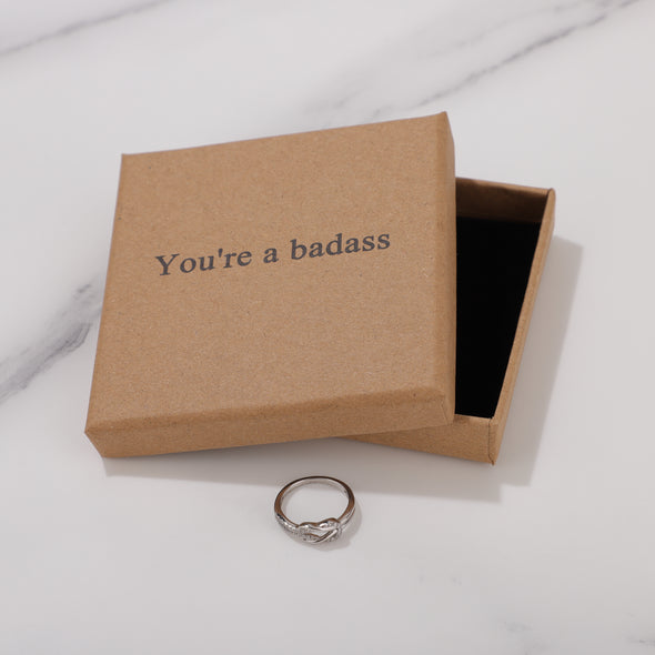You're a badass Ring for Friend Encouragement Gift Motivational Jewelry