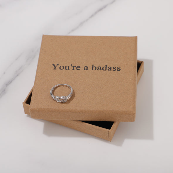You're a badass Ring for Friend Encouragement Gift Motivational Jewelry