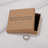 She has fire in her soul and grace in her heart Ring for Friend Encouragement Gift Motivational Jewelry
