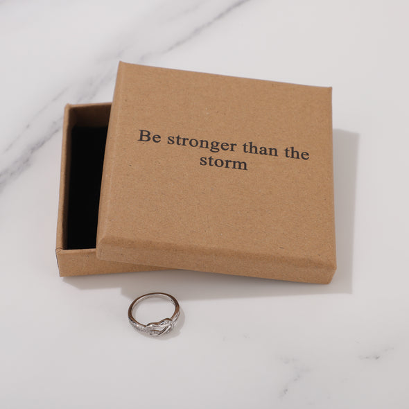 Be Stronger Than The Storm Ring for Friend Encouragement Gift Motivational Jewelry