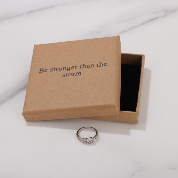 Be Stronger Than The Storm Ring for Friend Encouragement Gift Motivational Jewelry