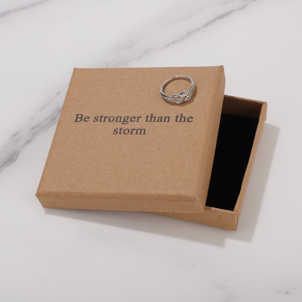 Be Stronger Than The Storm Ring for Friend Encouragement Gift Motivational Jewelry