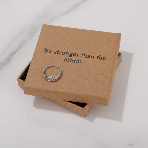 Be Stronger Than The Storm Ring for Friend Encouragement Gift Motivational Jewelry