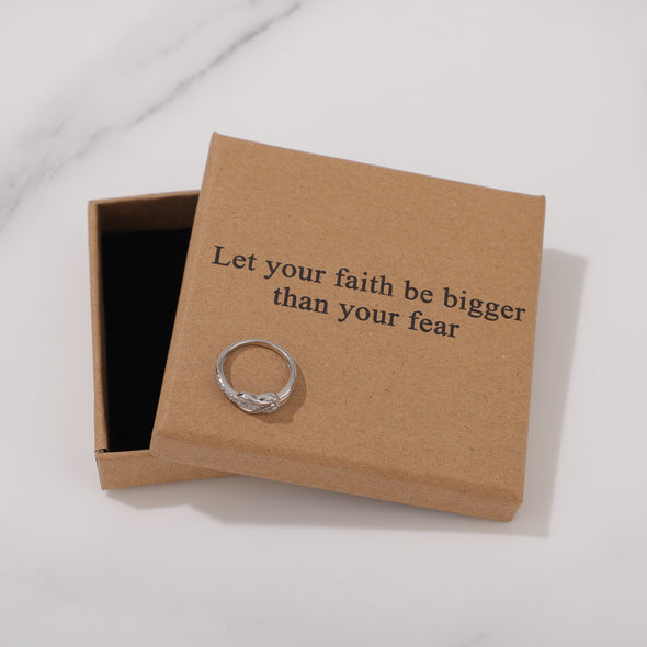 Let your faith be bigger than your fear Ring for Friend Encouragement Gift Motivational Jewelry