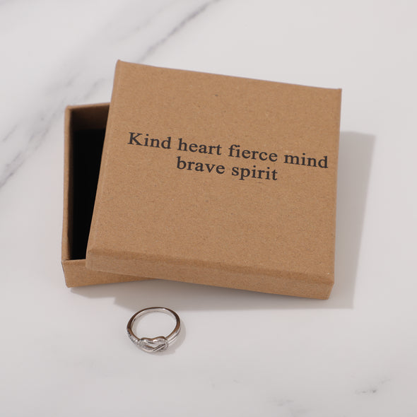 Kind heart fierce mind brave spirit Ring for Friend Encouragement Gift Motivational Jewelry