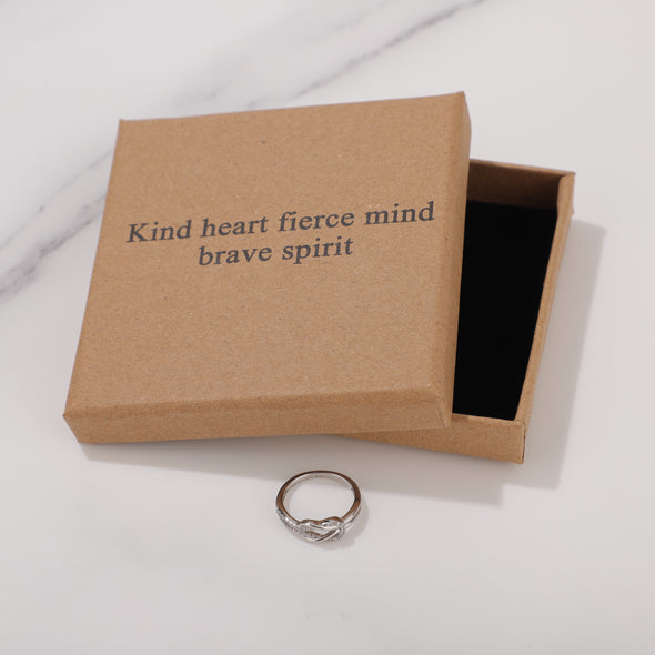 Kind heart fierce mind brave spirit Ring for Friend Encouragement Gift Motivational Jewelry
