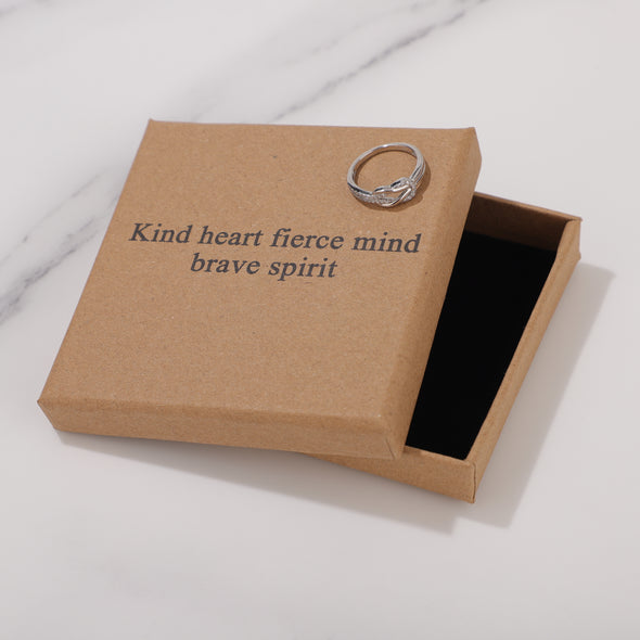 Kind heart fierce mind brave spirit Ring for Friend Encouragement Gift Motivational Jewelry