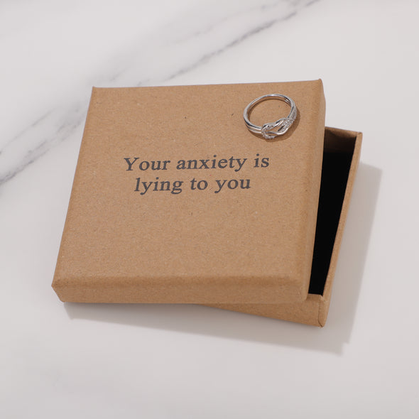 Your anxiety is lying to you Ring for Friend Encouragement Gift Motivational Jewelry