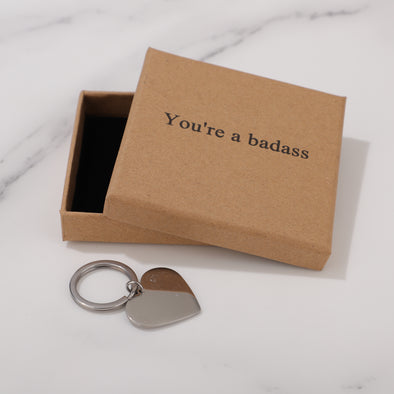 You're a badass Keychain for Friend Encouragement Gift Motivational Jewelry