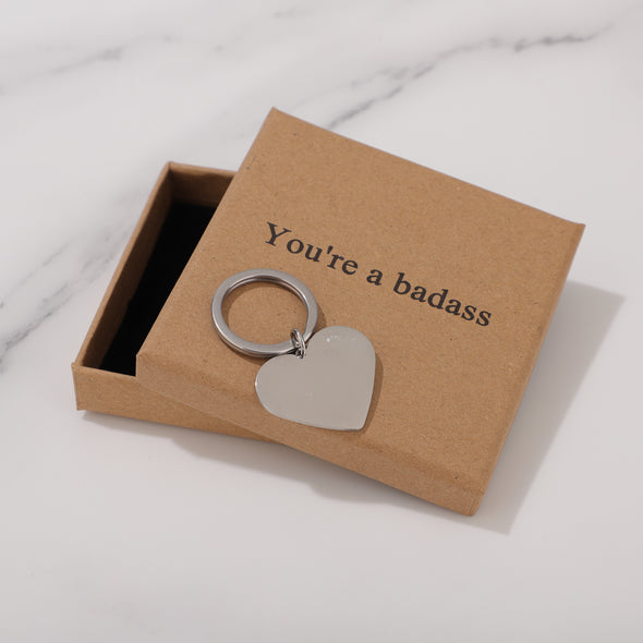 You're a badass Keychain for Friend Encouragement Gift Motivational Jewelry
