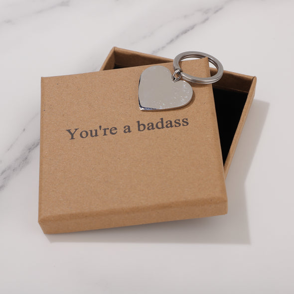You're a badass Keychain for Friend Encouragement Gift Motivational Jewelry