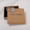 You're a badass Keychain for Friend Encouragement Gift Motivational Jewelry
