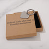 Difficult roads often lead to beautiful destinations Keychain for Friend Encouragement Gift Motivational Jewelry