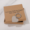 Let your faith be bigger than your fear Keychain for Friend Encouragement Gift Motivational Jewelry