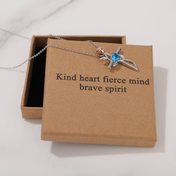 Kind heart fierce mind brave spirit Necklace for Friend Encouragement Gift Motivational Jewelry