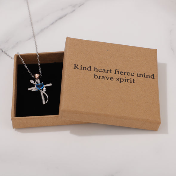 Kind heart fierce mind brave spirit Necklace for Friend Encouragement Gift Motivational Jewelry