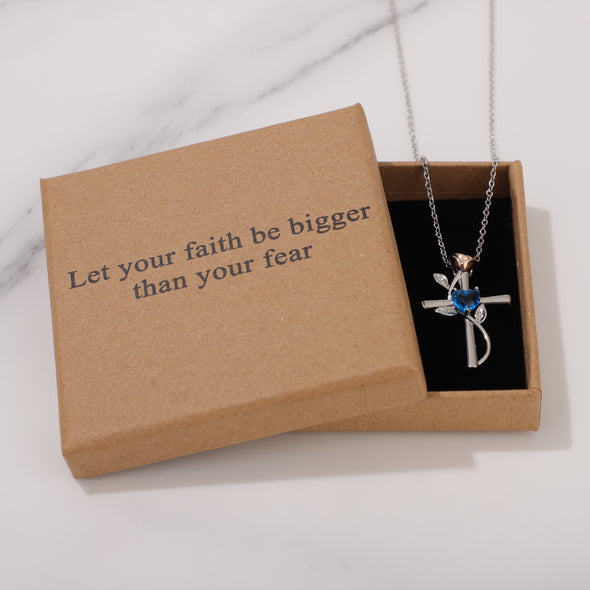 Let your faith be bigger than your fear Necklace for Friend Encouragement Gift Motivational Jewelry