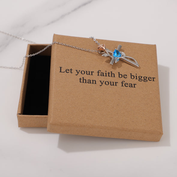 Let your faith be bigger than your fear Necklace for Friend Encouragement Gift Motivational Jewelry